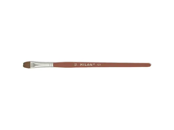 Pensula plata Milan pentru desen cu acuarela si tempera din par de ponei № 12