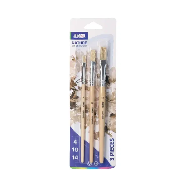 Pensula plata par natural 3 buc/set Junior Pensula plata par natural 3 buc/set Junior