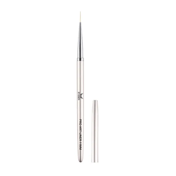 Pensulă Pro Art Liner 11mm Silver Handle Everin | Nail Art Profesional