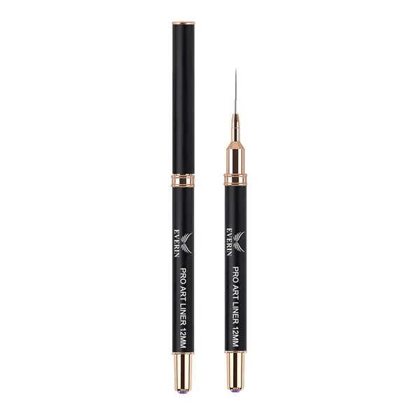 Pensulă Pro Art Liner 12mm Black Handle Everin | Nail Art Profesional
