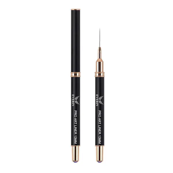 Pensulă Pro Art Liner 13mm Black Handle Everin | Pensulă Profesională Nail Art