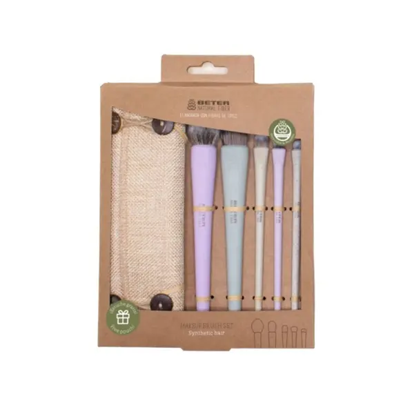 Pensule din Fibre Naturale Beter Make Up, 5 Bucati