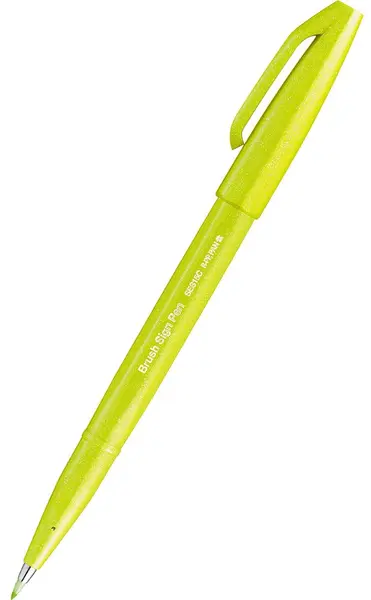 Pentel Sign Pen Pen Brush Marker - SES15C, verde