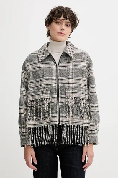 Pepe Jeans jachetă din amestec de lână