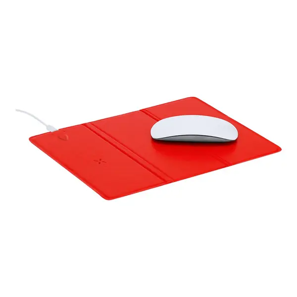 Peppu Charge mousepad cu încărcător fără fir - roșu