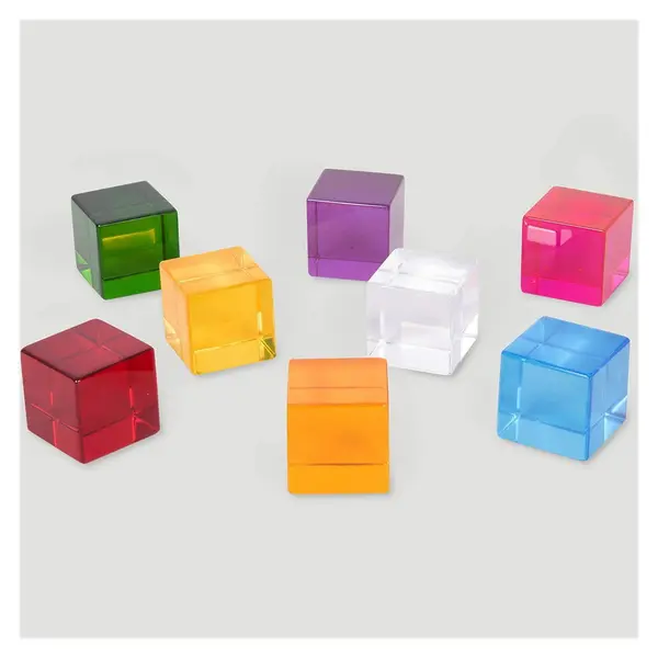 Perception Cubes, cuburi translucide, 8 piese, TickiT multicolor