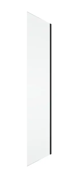 Perete dus 90x200 cm, negru mat, grosime sticla 8 mm, tratament anticalcar, Ronal Oriana