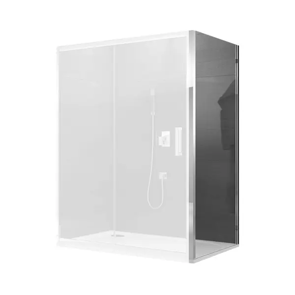 Perete fix dus sticla cu cadru metalic 90x190 cm Sanswiss, Ocelia