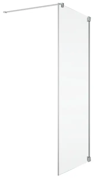 Perete lateral 110x200 cm, grosime sticla de 6 mm, profil crom, Ronal Cadura