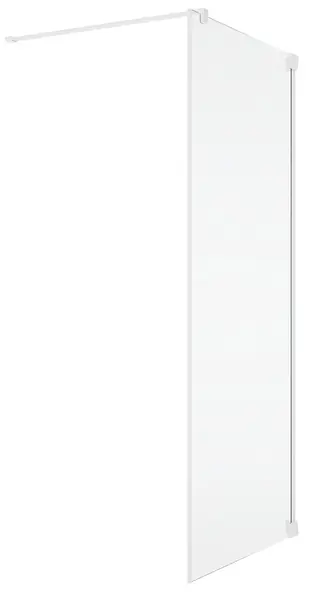 Perete lateral 70x200 cm, grosime sticla de 6 mm, profil alb, Ronal Cadura