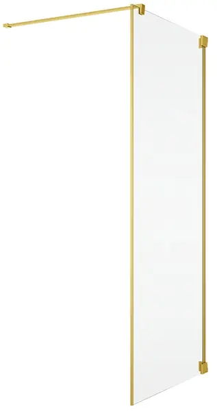 Perete lateral 70x200 cm, grosime sticla de 6 mm, profil auriu, Ronal Cadura