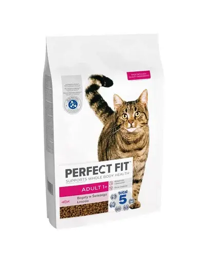 PERFECT FIT Adult 1+ 7 kg hrană cu somon pentru pisici