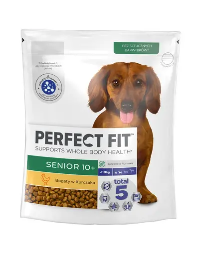 PERFECT FIT Senior 10+ cu pui hrana pentru caini seniori talie mica 825 g