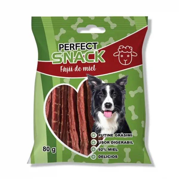 Perfect Snack, recompense delicioase pentru caini, FaE ii de miel , 80 g