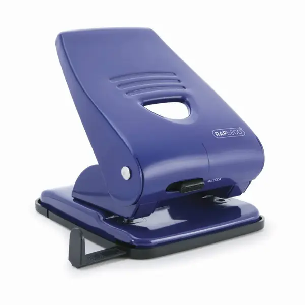Perforator albastru metalic 2 perforatii 40 coli Rapesco Perforator albastru metalic 2 perforatii 40 coli Rapesco