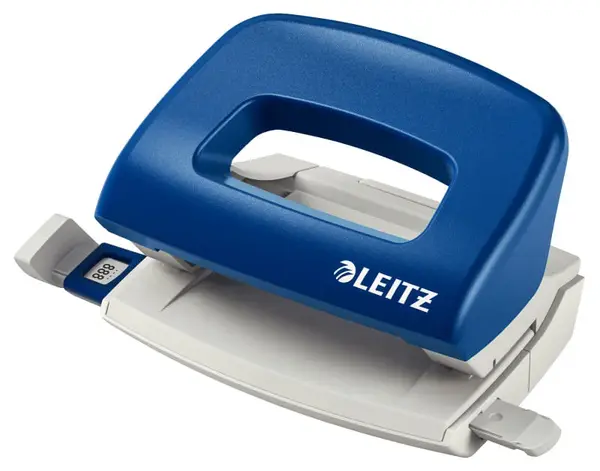 Perforator albastru plastic 2 perforatii 10 coli Leitz Perforator albastru plastic 2 perforatii 10 coli Leitz