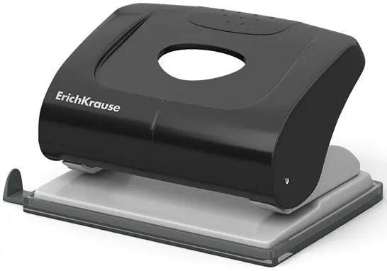 Perforator Erich Krause Elegance - până la 20 foi, negru