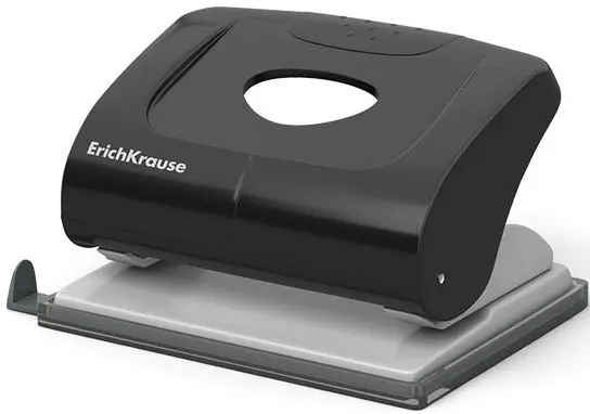 Perforator Erich Krause Elegance - până la 20 foi, negru