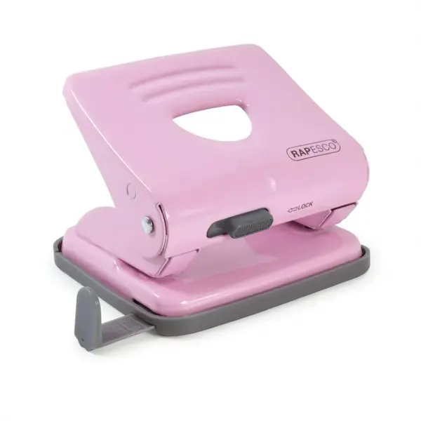 Perforator metalic 2 perforatii 25 coli Rapesco diverse culori Perforator metalic 2 perforatii 25 coli Rapesco diverse culori roz