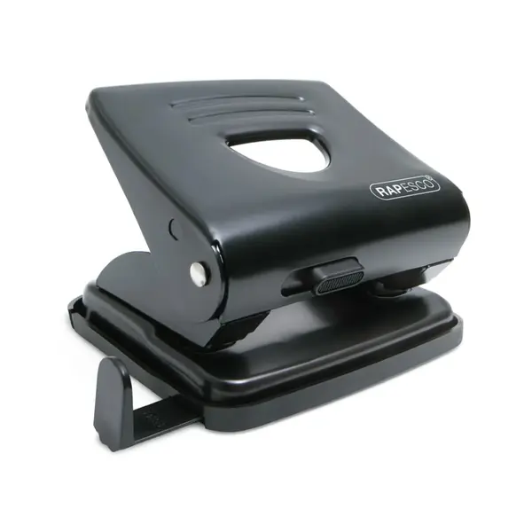 Perforator metalic 2 perforatii 25 coli Rapesco diverse culori Perforator metalic 2 perforatii 25 coli Rapesco diverse culori negru