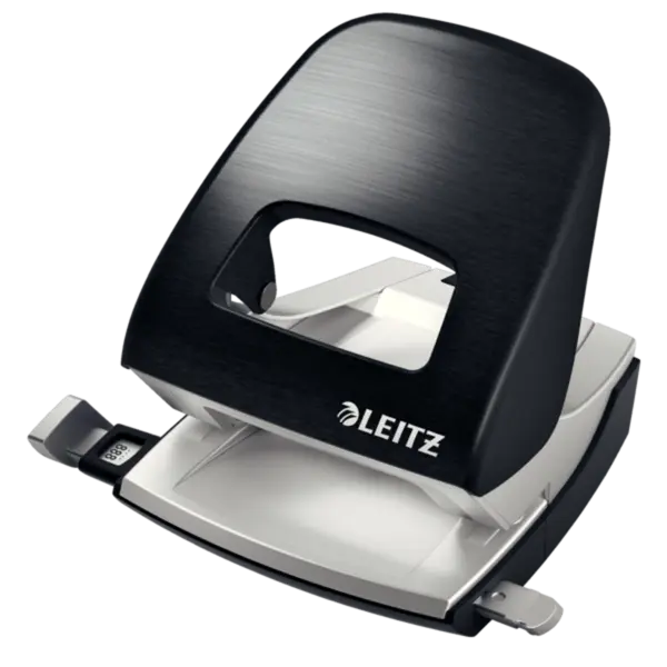 Perforator metalic 2 perforatii 30 coli diverse culori Leitz Perforator metalic 2 perforatii 30 coli diverse culori Leitz negru