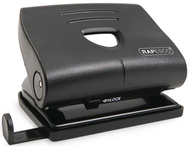 Perforator Rapesco - 820-P, pentru 22 file, negru