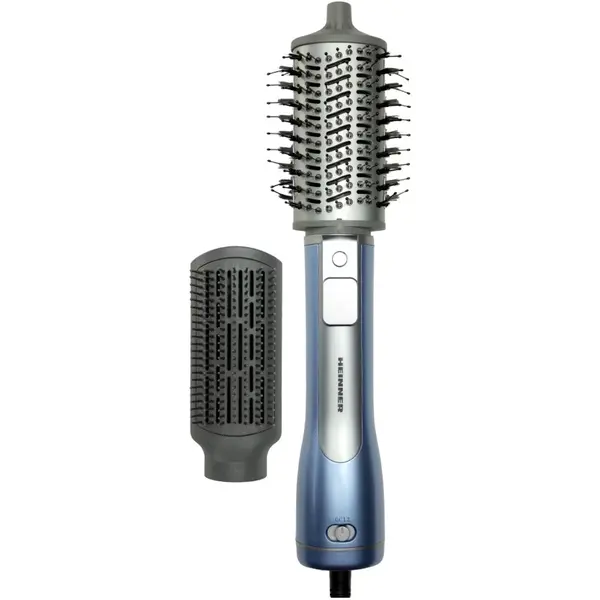 Perie cu aer cald Heinner HAB-R12DC-BL2, 1200 W, 2 trepte de putere, Ionizare, Functie aer rece, Albastru/Gri