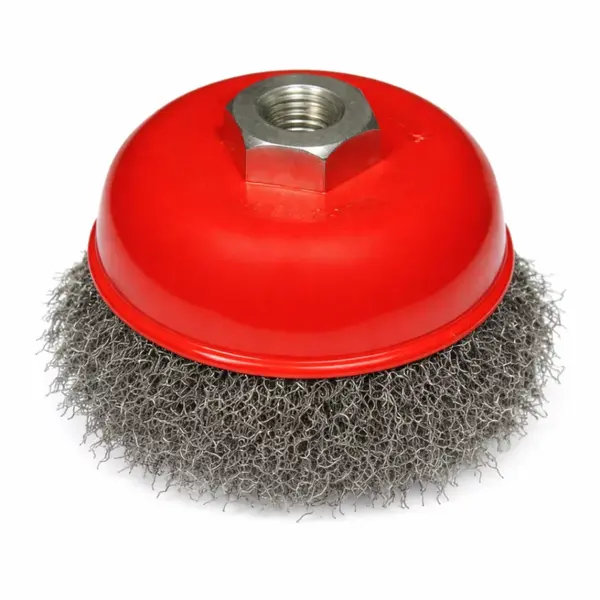 Perie cupa de sarma cu fir crimpat de 100 mm - pentru Curatare si Polizare