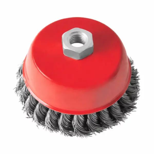 Perie cupa din sarma cu fir rasucit, 65mm - pentru curatare si slefuire metalica
