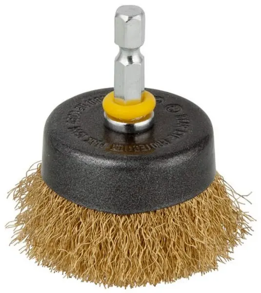 Perie cupă pentru bormașină Wolfcraft - Sârmă de alama, 50 mm