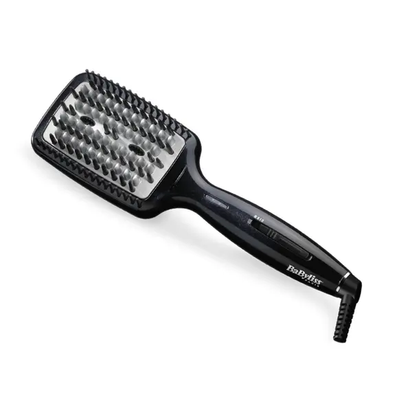 Perie de indreptat parul BaByliss HSB101E, Invelis ceramic, 200º, Negru