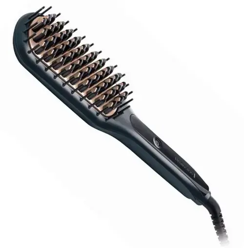 Perie de indreptat parul Remington CB7400, Invelis ceramic, 230 grade, Incalzire rapida, Husa (Negru)