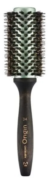 Perie de păr profesională Artero - Origin, păr natural, 34 mm, negru/albastru