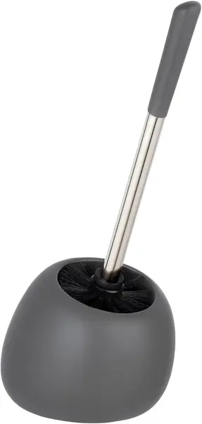 Perie de toaletă Wenko - Polaris Mod, 15 x 34,5 x 14,5 cm, gri mat