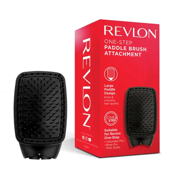 Perie dreptunghiulara plata Revlon One-Step Paddle Brush Attachment RVDR5327, accesoriu pentru One-Step Blow-Dry Multi Styler RVDR5333E si One-Step Volumiser PLUS RVDR5298E