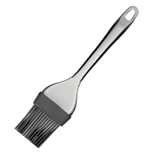 Perie patiserie din silicon cu maner din plastic,gri,22 cm