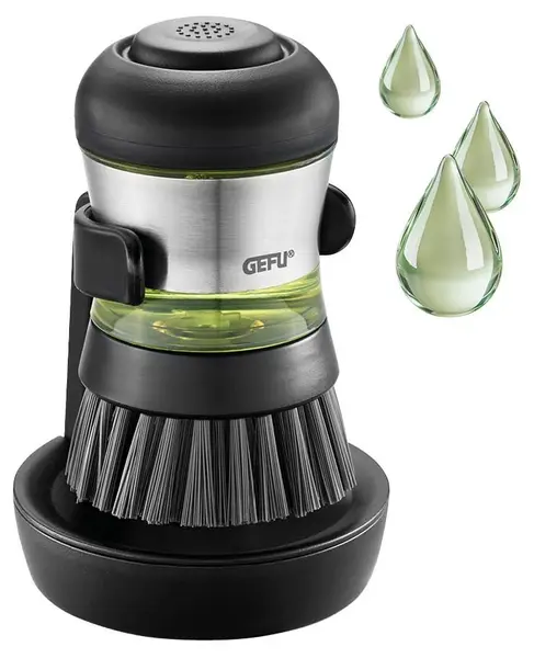 Perie pentru spălat vase GEFU - Swift, cu dispenser și suport