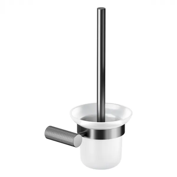 Perie WC de perete Cersanit Zen, sticla satinata, finisaj black gun metal, design modern si rezistent