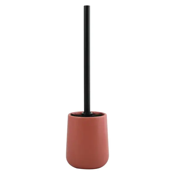 Perie WC din ceramica, caramiziu, 38 cm