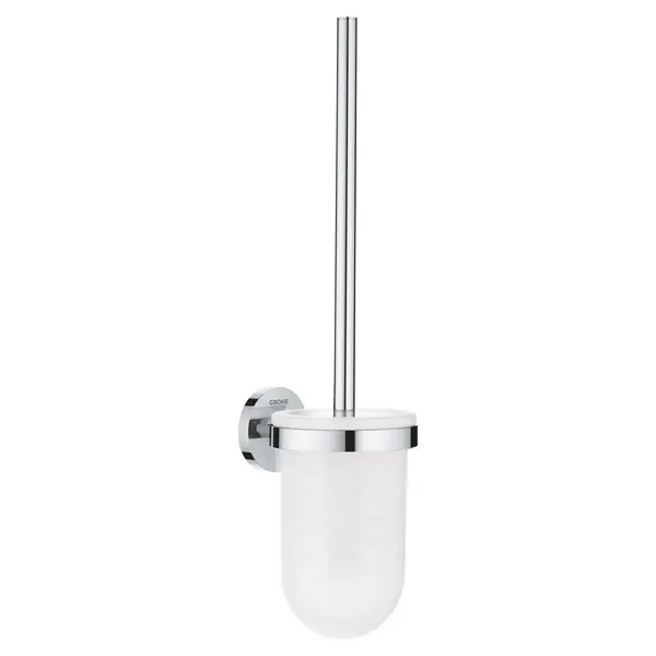 Perie WC Grohe Essentials 40374001, fixare perete ascunsa, sticla/metal, Crom