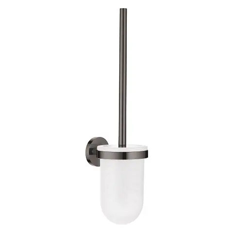 Perie WC Grohe Essentials 40374A01, suport perie, fixare ascunsa, sticla, metal, lucios, Hard Graphite