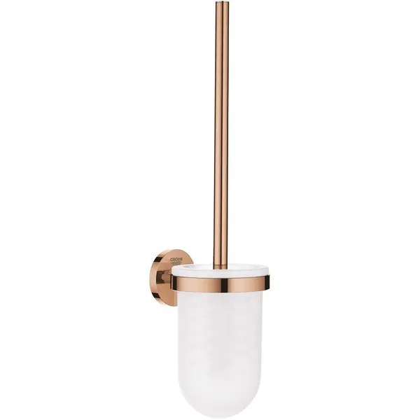 Perie WC Grohe Essentials 40374DA1, suport perie, fixare ascunsa, sticla, metal, lucios, Warm Sunset