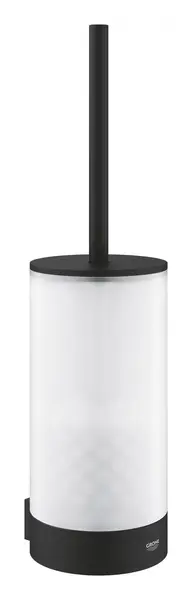 Perie WC Grohe Selection 41215KF0, montare pe perete, fixare ascunsa, suport, sticla, mat, Negru