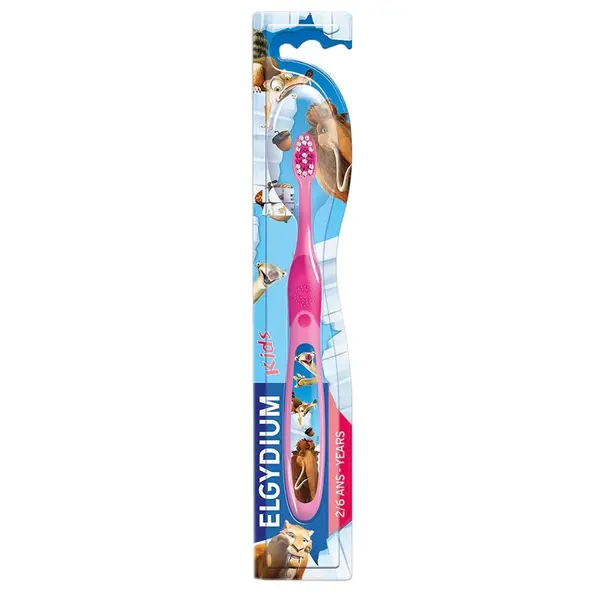 Periuta de dinti 2-6 ani Kids Elgydium roz