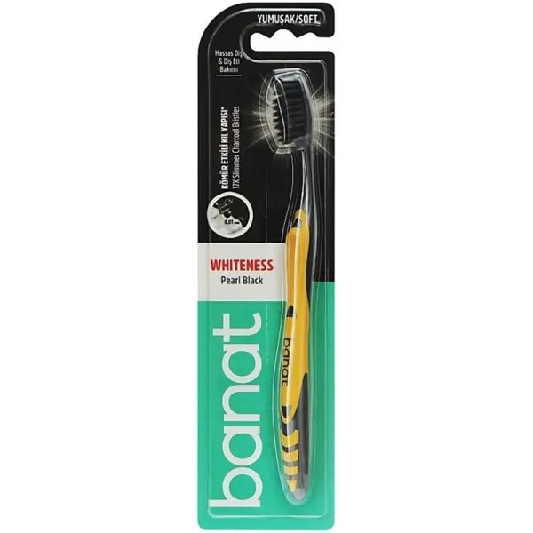 Periuta de Dinti Banat Whiteness Pearl Black Carbon, Soft