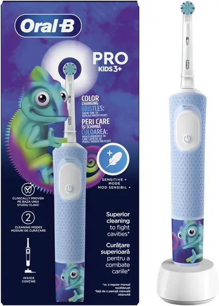 Periuță de dinți electrică Oral-B – Chameleon Pro, 1 capăt, alb/albastru