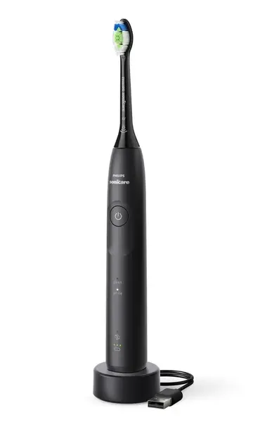 Periuta de dinti electrica Philips HX7111/01, 2 moduri periaj, 62000 miscari/minute, 1 capat inclus, Timer (Negru)