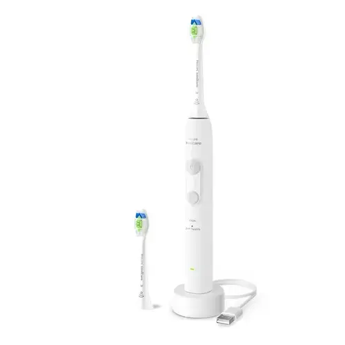 Periuta de dinti electrica Philips Seria 4100 HX4042/41, 2 viteze, 2 moduri periaj, Timer, 2 capete incluse (Alb)