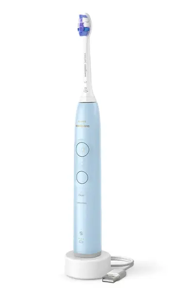 Periuta de dinti electrica Philips Seria 6100 HX7406/01, 3 viteze, 2 moduri periaj, 62000 miscari/minut (Albastru)