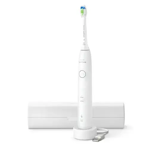 Periuta de dinti electrica Philips Sonicare HX7110/02, 62.000 miscari/minut, Autonomie 21 zile, toc transport (Alb)